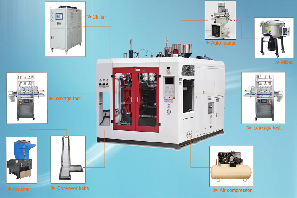 Full automatic multilayers fruit can coex extrusion blow mould making machine
