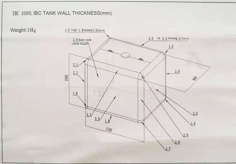 ibc tank wall thickness