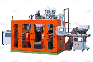 80FD double station 4 heads extrusion blow molding machine for pe plastic bottles